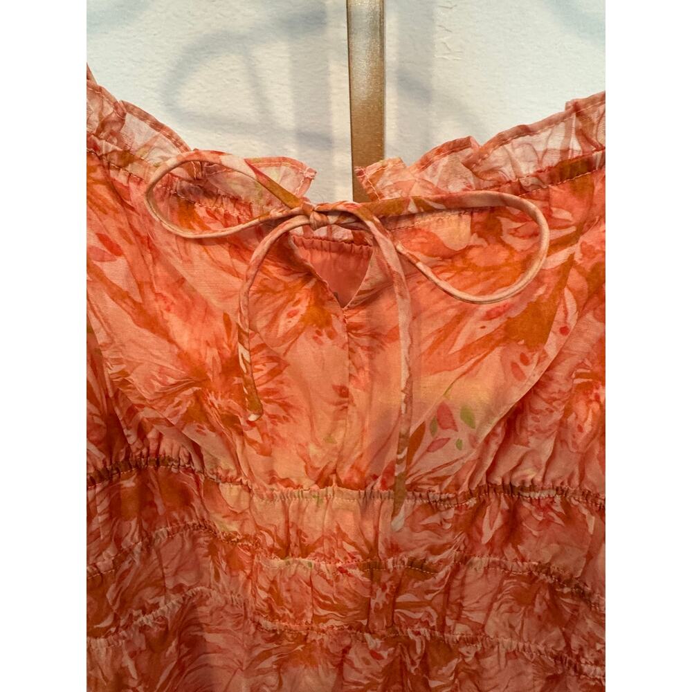Lucy Paris | Floral Print Smocked Midi Dress - Picture 4 of 11
